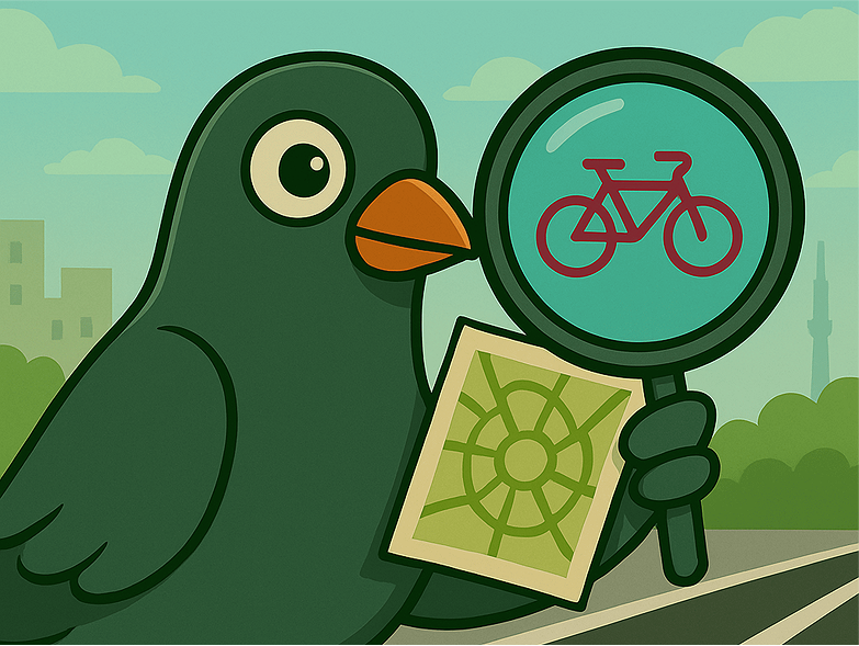 Steve the Pigeon Helps Explain Moscow Bike Infrastructure Illustration for news: Steve the Pigeon Helps Explain Moscow Bike Infrastructure
